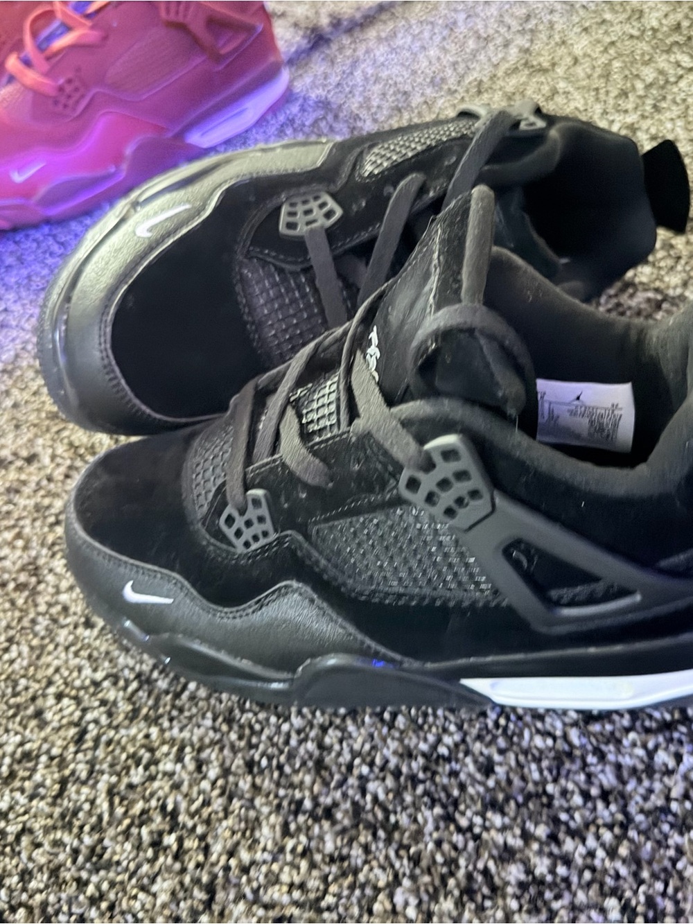 Jordan Men's Black Athletic Sneakers with White Accents
